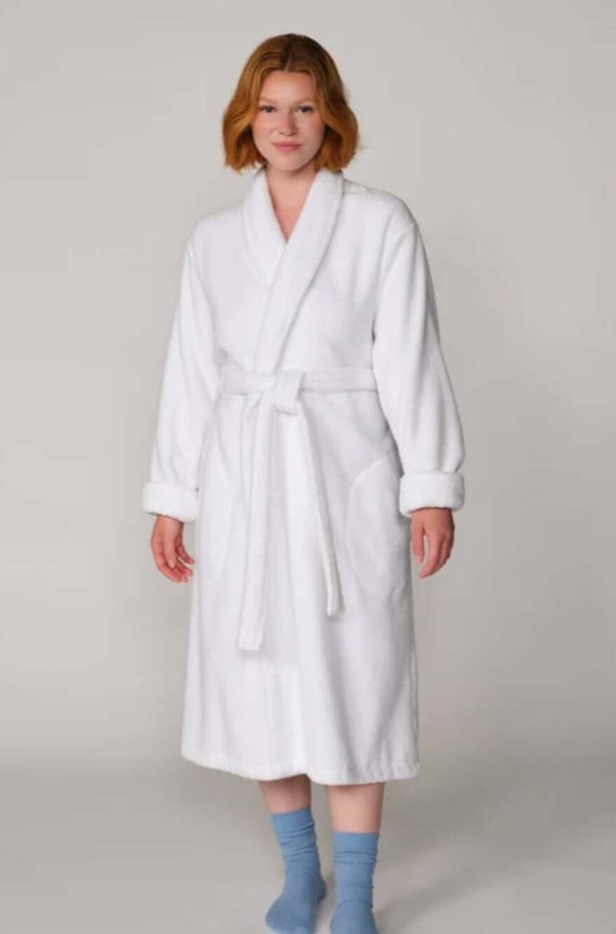 Brooklinen NWT Super Plush Robe in White Size Small